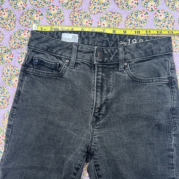 Gap high rise skinny jeans black size 25r - Picture 7 of 10
